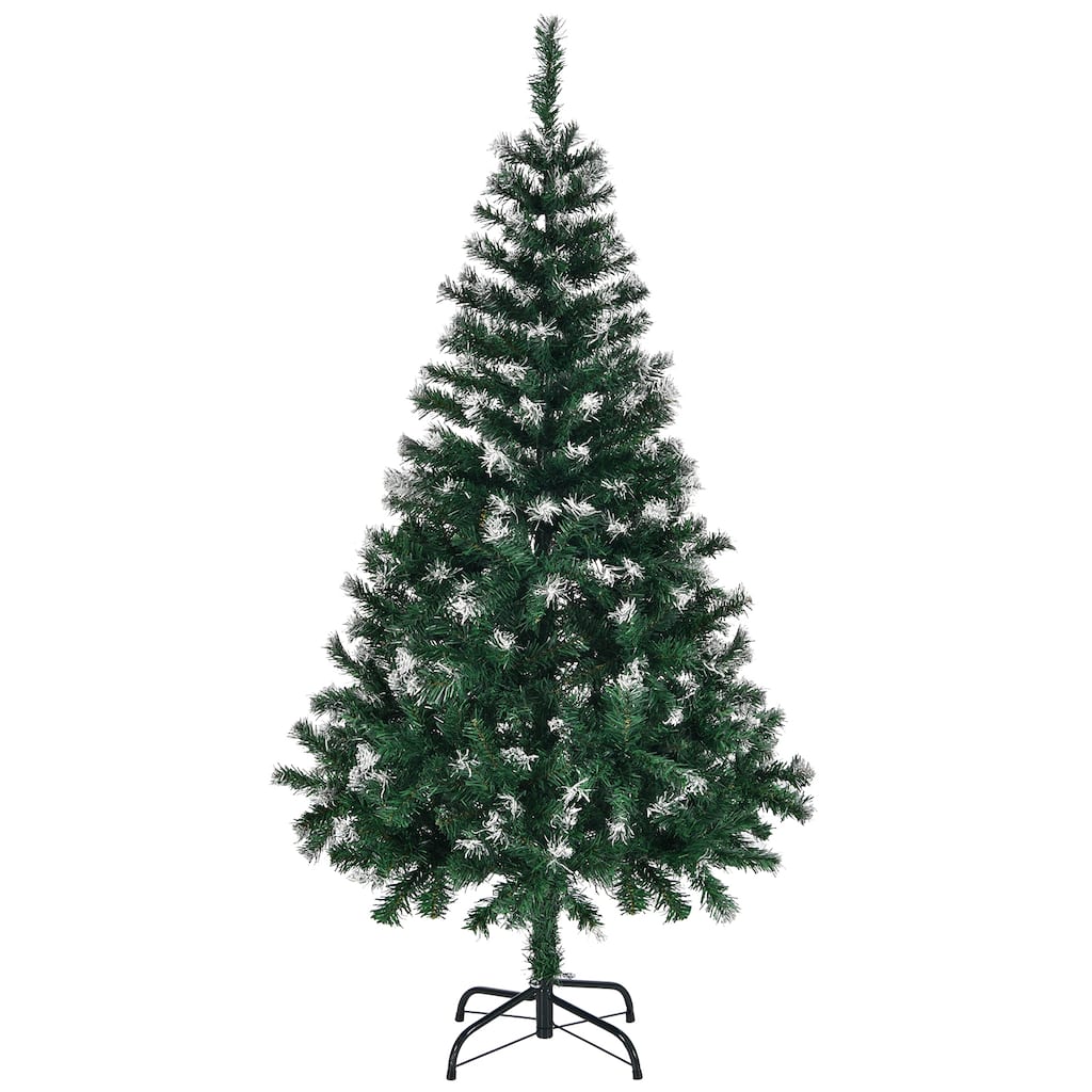5-Foot Snow-Tipped Artificial Christmas Tree with 480 PVC Branch Tips and Metal Stand - 5 Feet