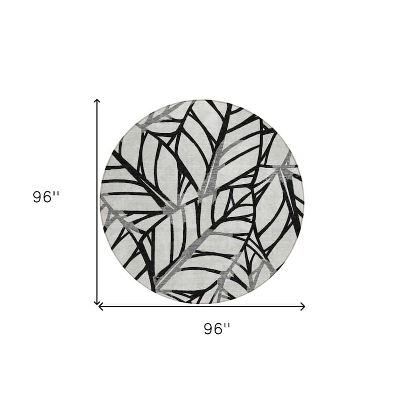 HomeRoots Floral Transitional Rectangle Outdoor Rug