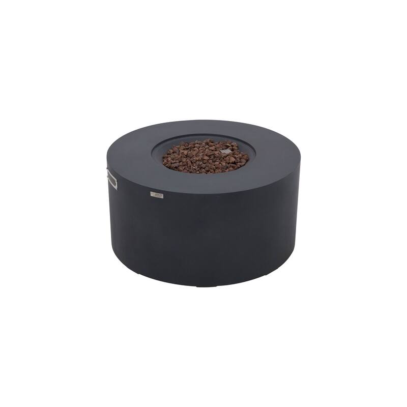 Elementi Pacaya 45,000 BTU Concrete Propane Fire Table with Built-In Propane Tank Storage - 43" x 43"