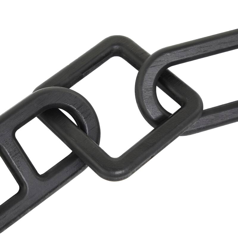 Wood Chain Decorative Sculpture - Set of 2 White or Black - CosmoLiving by Cosmopolitan