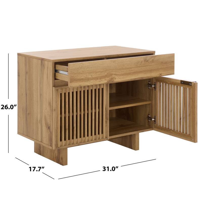 SAFAVIEH Home Quaid 1-Drawer 2-Door Nightstand.