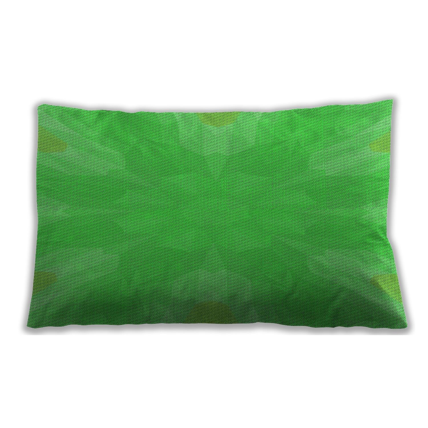 Ahgly Company Patterned Indoor-Outdoor Lime Green Lumbar Throw Pillow ...