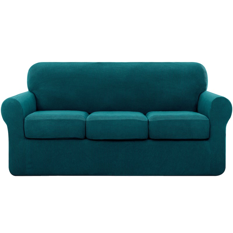 Subrtex Stretch Sofa Slipcover Cover with 3 Separate Cushion Cover - Teal