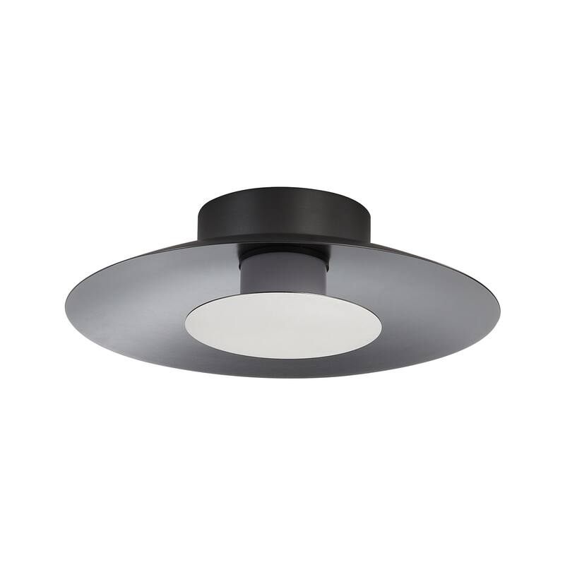 Golden Lighting 6400-FM12 GRA Luma 12" Wide Semi-flush Ceiling Fixture - Graphite / Sand Nickel