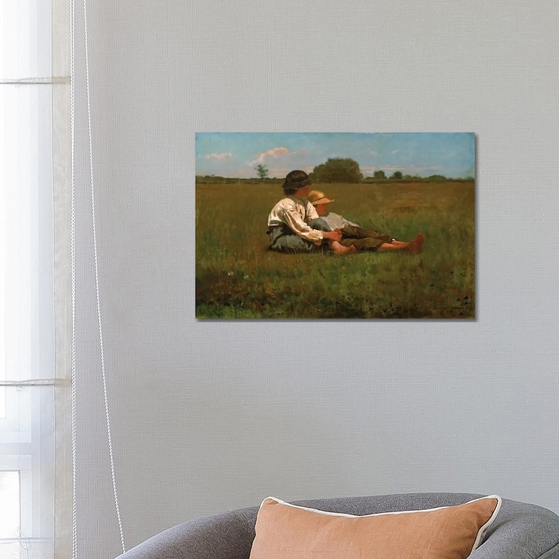 iCanvas "Boys In a Pasture, 1874" by Winslow Homer Canvas Print - 18x26x1.5