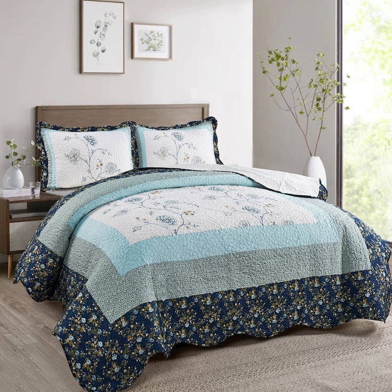 Serenta Dorset 3 Piece Bedspread Quilts Set