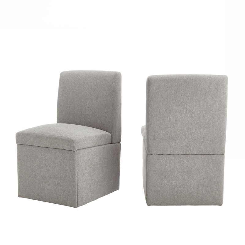 360 Degree Swivel Dining Chairs Set of 2 Swivel Dining Room Chairs Kitchen Chairs Casters & Storage Comfy Modern Rolling Chair