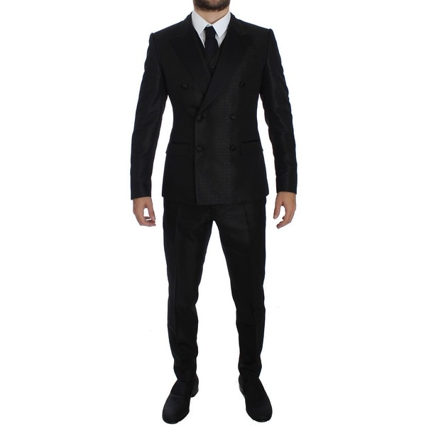 black suit mens slim fit