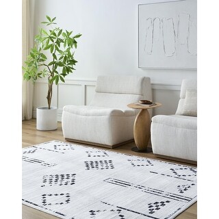 Livabliss Scandinavian Lavable Tribal Washable Area Rug