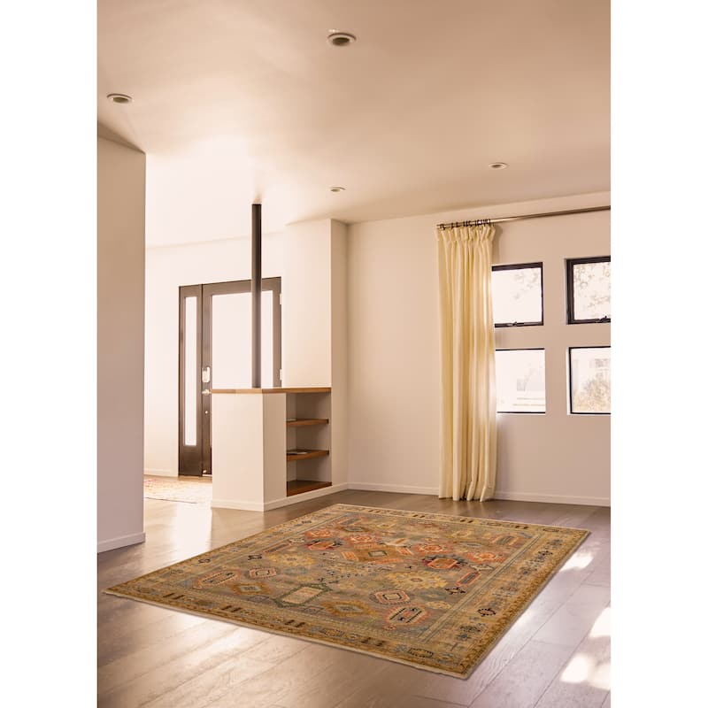 ECARPETGALLERY Hand-knotted Jules Serapi Taupe Wool Rug - 8'1 x 9'10