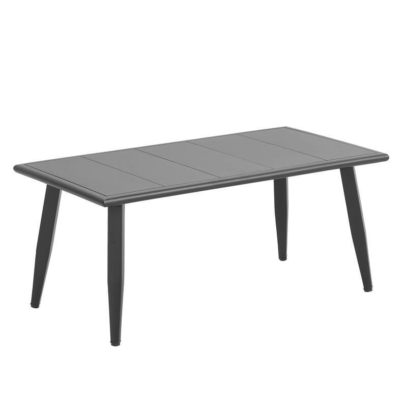 4-Piece Outdoor Patio Seating Set with Iron Frame, Cushioned Double and Single Chairs, and Matching Table