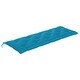 preview thumbnail 2 of 8, vidaXL Batavia Bench with Light Blue Cushion 59.1" Solid Teak Wood - 59.1" x 20.3" x 33.1"
