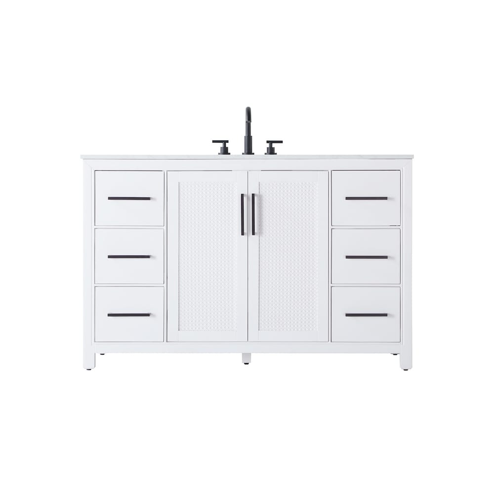 Elegant Lighting VF29554 Alina 54" Free Standing Single Basin Vanity