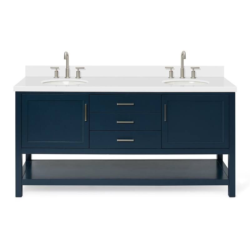 Ariel R073DWQOVO Bayhill 73" Free Standing Double Basin Vanity Set