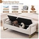 preview thumbnail 14 of 38, 66"W Teddy Storage Bench for Bedroom End of Bed with Arm and Two Pillows