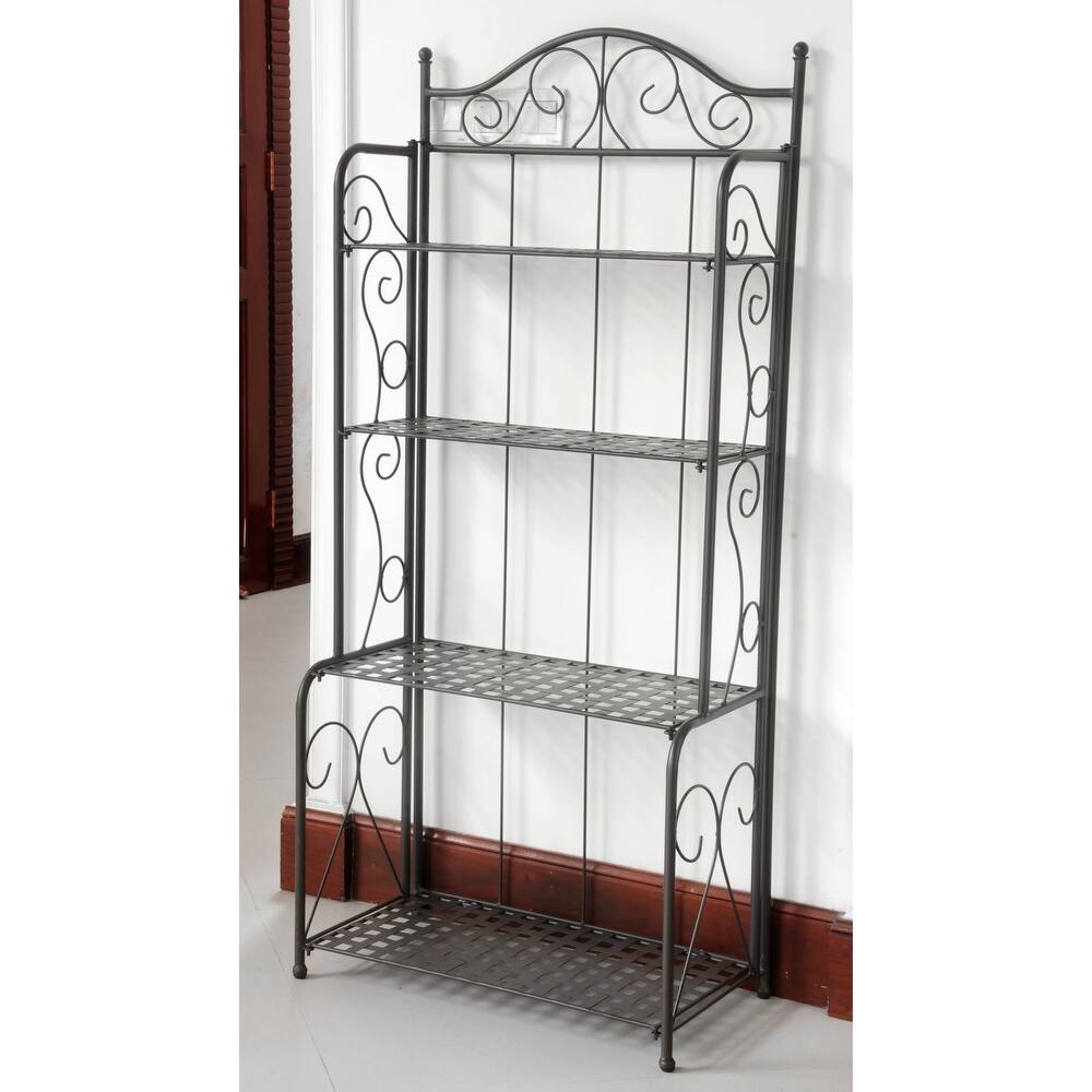 Mandalay 4-tier Iron Folding Bakers Rack