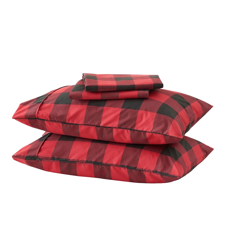 Linery & Co. Ultra-Soft Brushed Holiday-Printed Microfiber Sheet Set