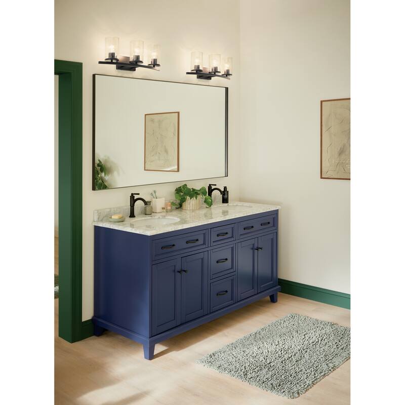 Kichler Lighting Crosby Bathroom Vanity Light with Clear Glass