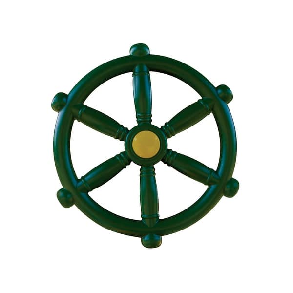 slide 2 of 4, Gorilla Playsets Green Play Ship's Wheel