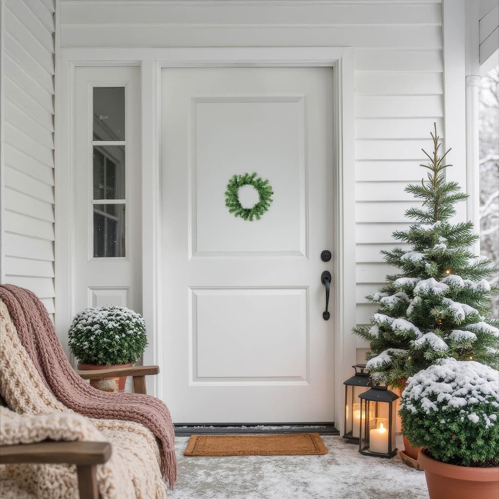 Deluxe Dorchester Pine Artificial Christmas Wreath - 10" - Unlit