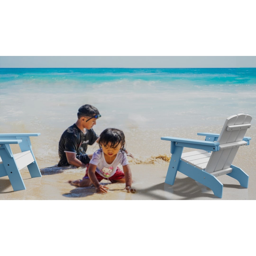 RESINTEAK Child Size Adirondack Chair White Seat On Sale Bed Bath Beyond 36154067