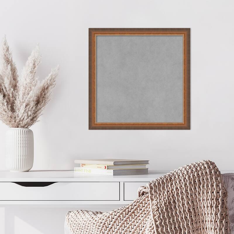Amanti Art Two Tone Bronze Copper Framed Magnetic Board