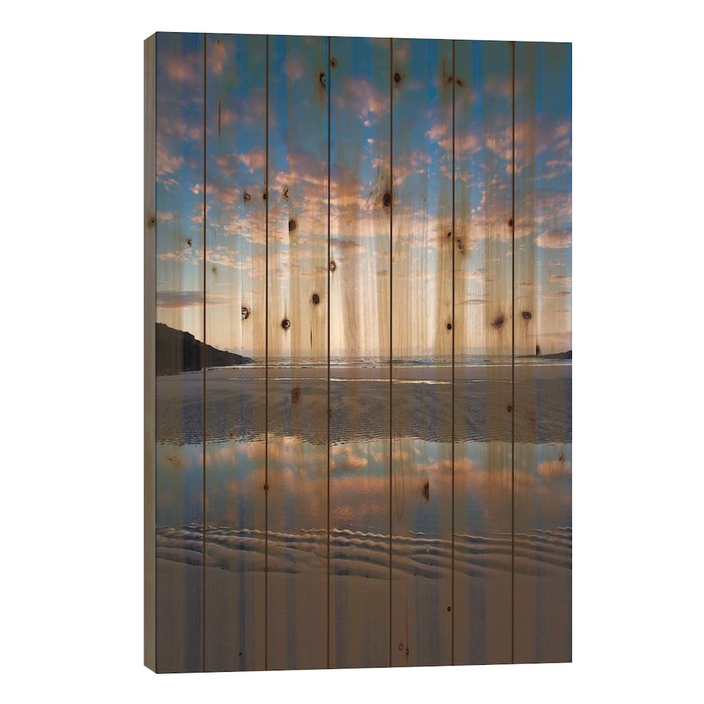 Evening Reflection II, False Bay, Connemara, County Galway, Republic Of Ireland Print On Wood by Gareth McCormack - Multi-Color