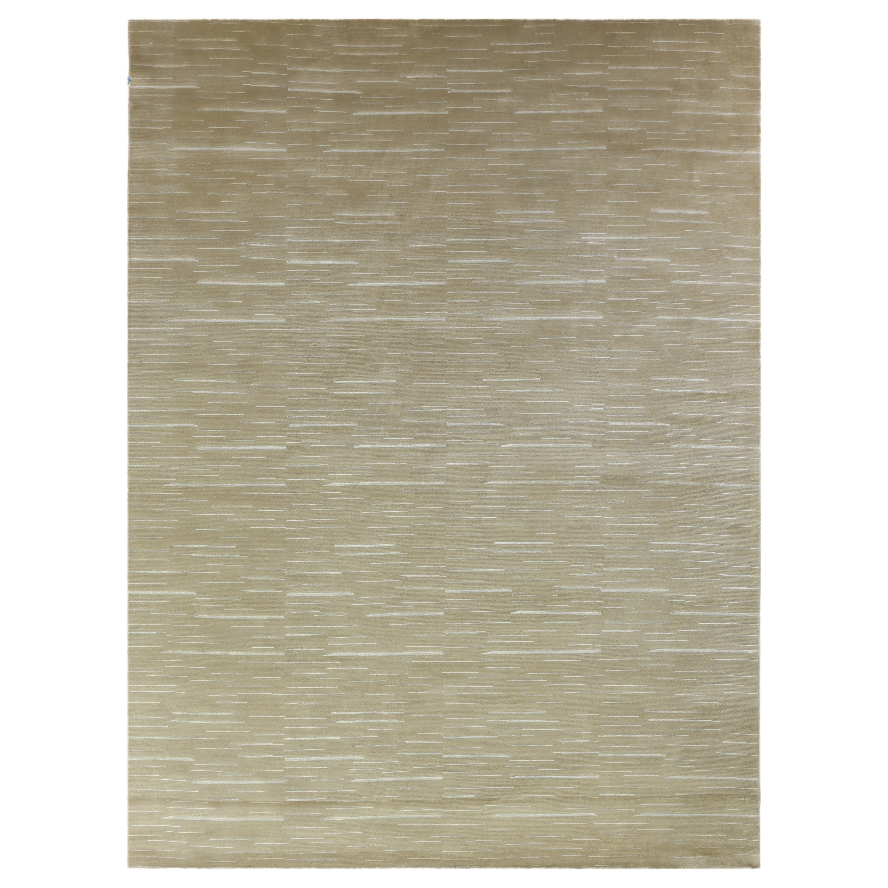 Metro Velvet hand-knotted Wool/Viscose Beige Area Rug - 9' x 12'