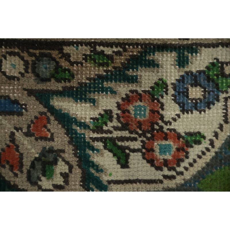 Hand Knotted Oriental 100% Wool Carpet Traditional Floral Green Tabriz Area Rug - 6' 1'' X 4' 8''