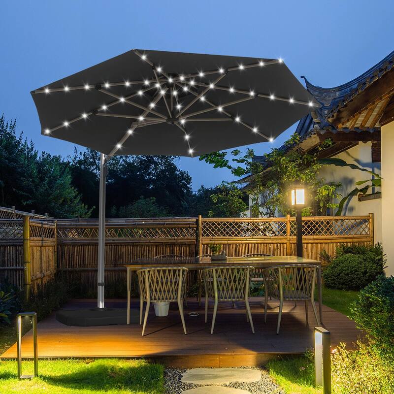 Aluminum Patio Umbrella - 360° Rotation, Hydraulic Lift