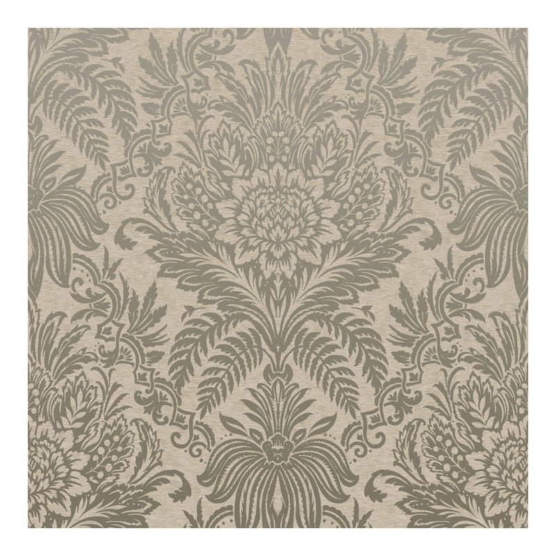 Crown Signature Beige Damask Wallpaper - 20.5 x 396 x 0.025