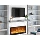 preview thumbnail 10 of 10, Mirrored Floating Shelf with Crushed Diamond 60" - Clear