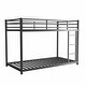 preview thumbnail 9 of 10, Metal Twin Over Full Bunk Bed Sturdy Construction, Noise Reduction & Safety Guardrail