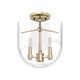 preview thumbnail 2 of 6, Hunter Sacha 3-Light Semi-Flush Mount Ceiling Light w/ Clear Glass - Entry, Dining Room, Kitchen Table - Modern, Low-Profile
