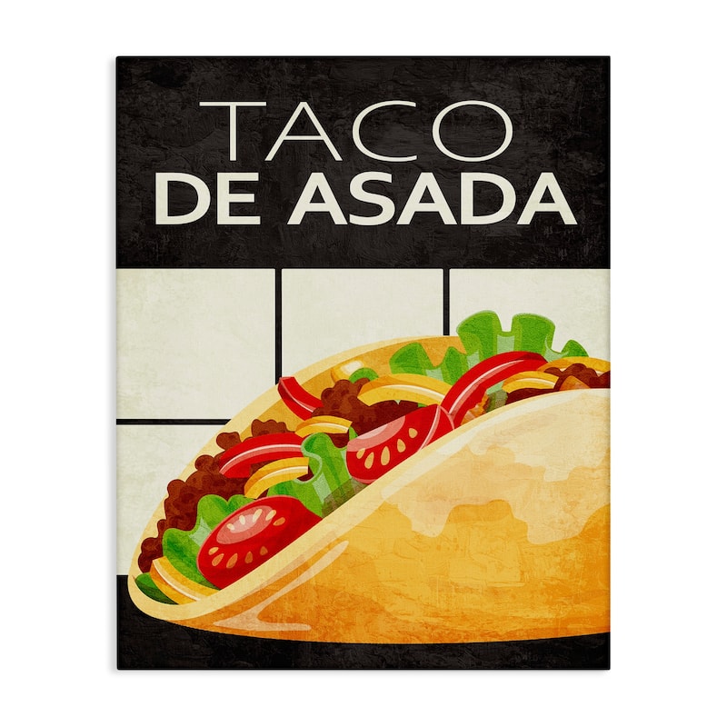 Stupell Taco Classic Meal Canvas Wall Art Design By Kim Allen - 24 x 30