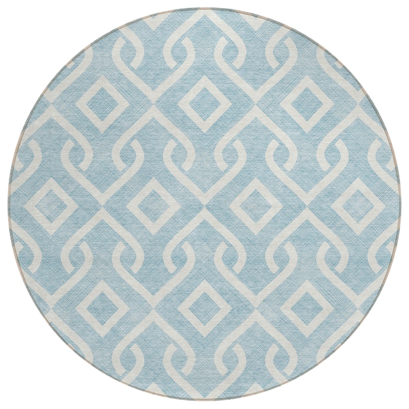 Machine Washable Indoor/ Outdoor Chantille Trellis Rug