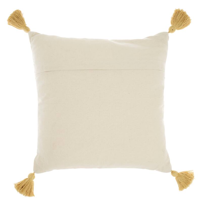 Mina Victory Life Styles Lattice With Tassels 18"X18" Indoor Throw Pillow
