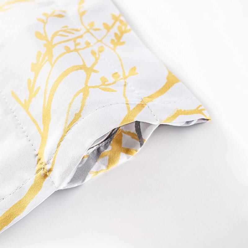 DriftAway Tree Branch Abstract Ink Printing Lined Window Curtain Valance 2 Pack