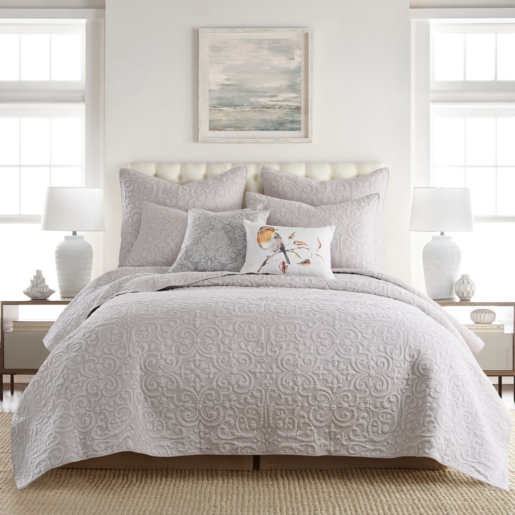 Sherbourne Grey Full/Queen Quilt - Levtex Home