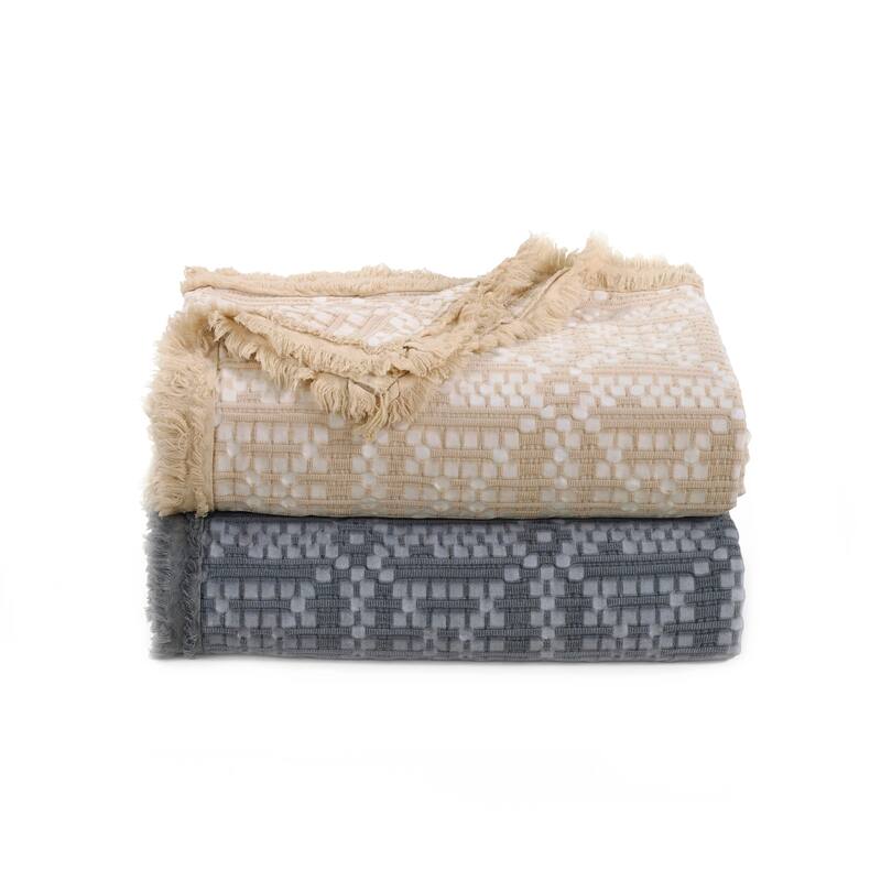 Garment Washed Oversize Grid Throw from Your Lifestyle by Donna Sharp