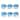 Abode Homewares Oceanic Ombre Melamine Bowl - Blue - 7" - Set of 6