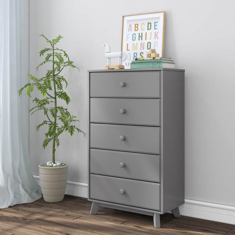 Max and Lily Classic Solid Wood 5-Drawer Dresser