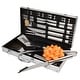 preview thumbnail 1 of 6, BBQ Grill Accessories Kit - 19-Piece Stainless-Steel Grilling Tools Set with Carrying Case by Chef Buddy Silver