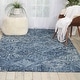 preview thumbnail 43 of 45, Nourison Linked Geometric Diamond Area Rug. 5' x 7'6" - Denim - Runner/Rectangle