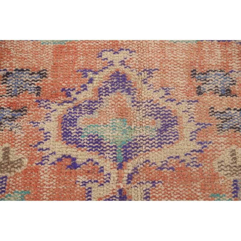 Distressed Sparta Turkish Vintage Area Rug Hand-Knotted Wool Carpet - 6'3" x 9'0"
