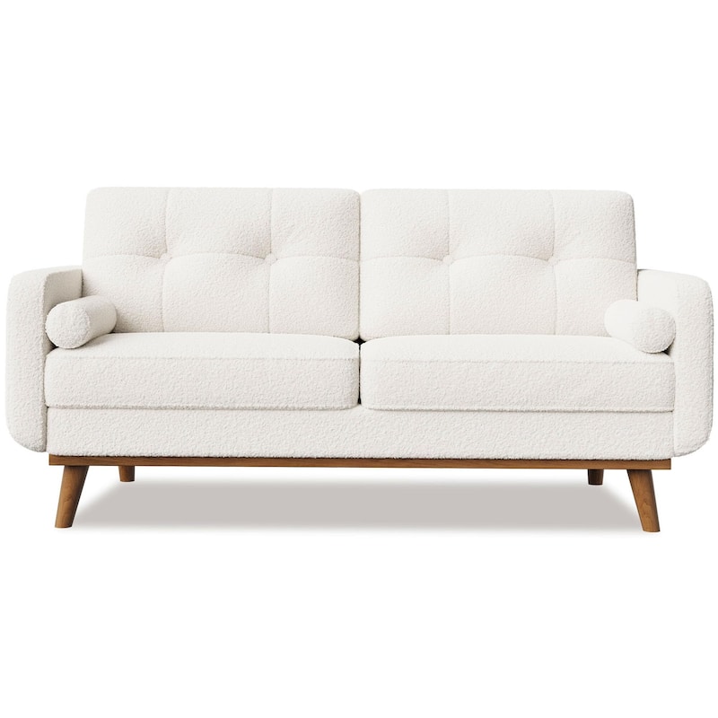 65" Loveseat Sofa, Mid Century Modern Couch Comfy Love Seat Couches for Living Room