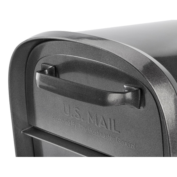 Architectural Mailboxes 6300 Oasis 36 0 Post Mount Locking Mailbox Overstock 28308556 Pewter