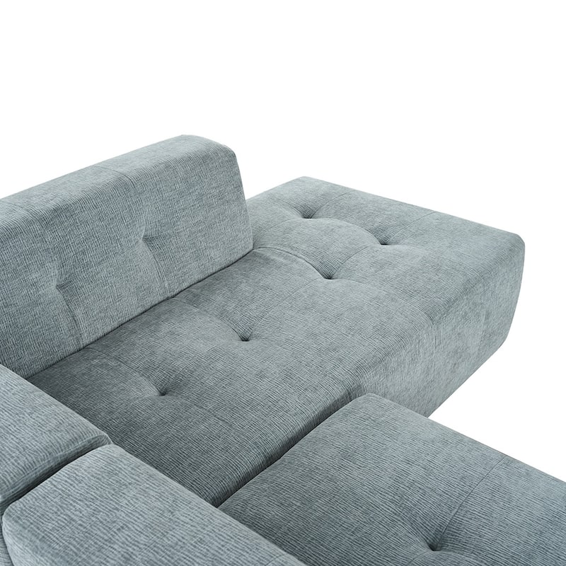 112.2" Modular L-Shaped Sofa, 2-Piece Modern Minimalist Design