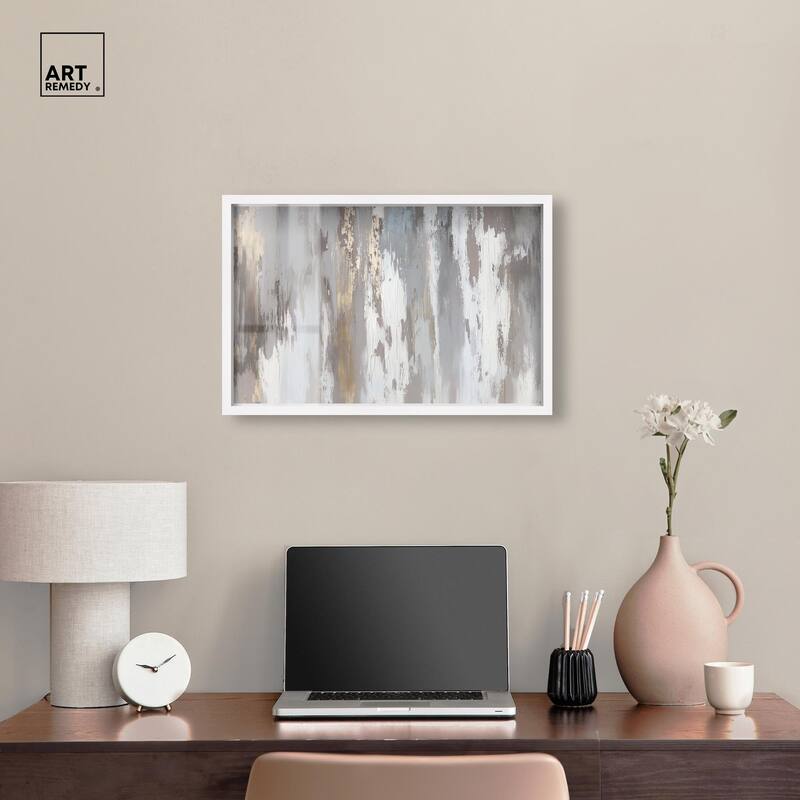 Flooding Gold I Shadowbox by Art Remedy