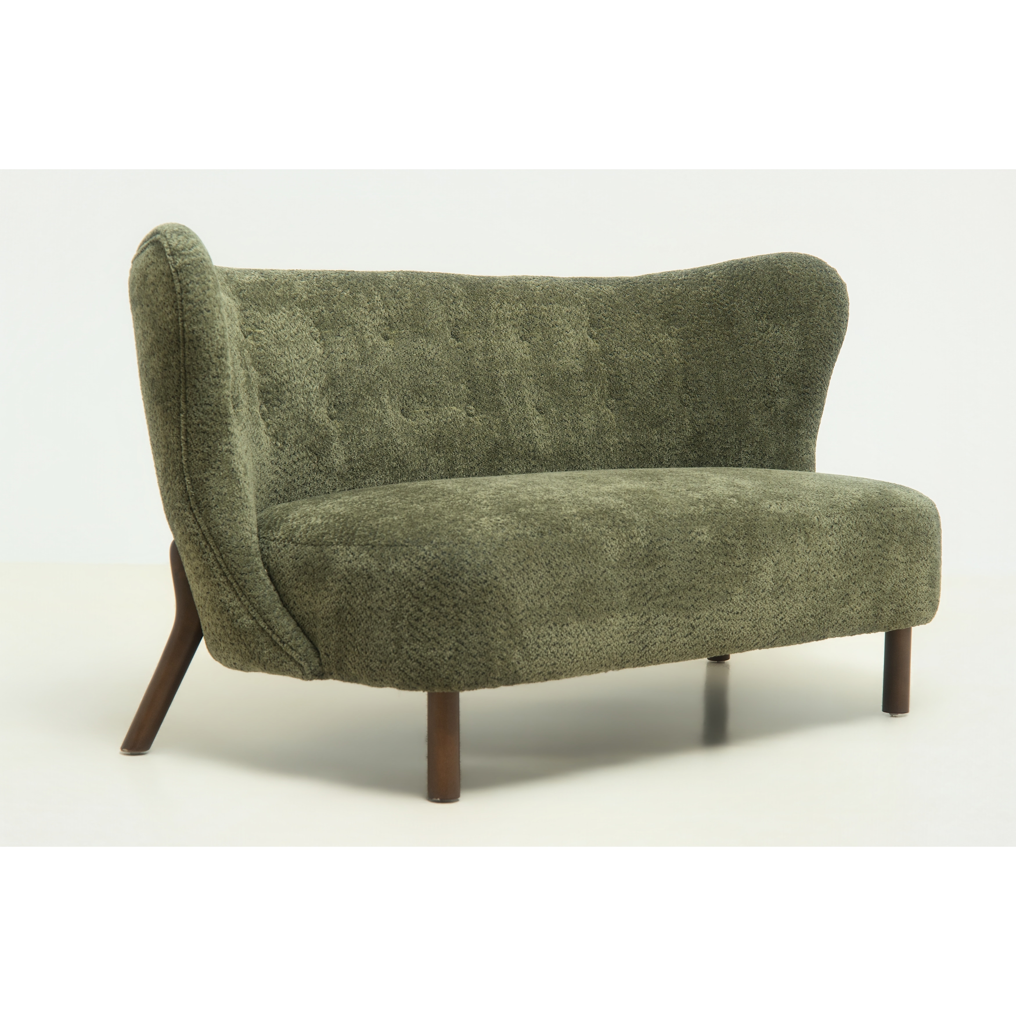 Christopher Knight Home - Chenille Upholstered Loveseat Sofa with Curved Backrest 57.9" Accent Sofa